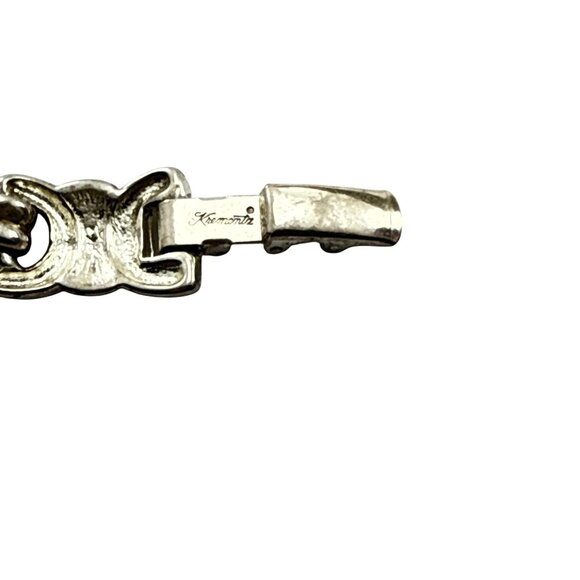 Krementz Two Tone Gold Silver Link Collar Necklace Vintage Designer Jewelry - Picture 7 of 9